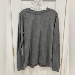 Peloton Rhône Gray Long Sleeve Athletic Shirt Men's Size M
